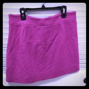 Fuschia wool mini skirt by J.Crew